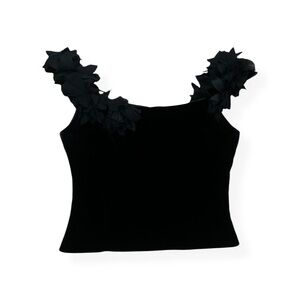Y2K Vintage Feather Sleeve Silk Velvet Cropped Blouse Party Top Crop Top